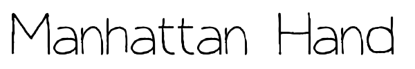 Manhattan Hand font preview